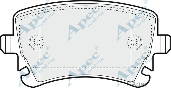 APEC BRAKING Piduriklotsi komplekt,ketaspidur PAD1298